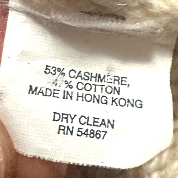 Express Women’s L Beige Turtleneck Sweater Soft Cashmere Cotton Knit Minimalist - Picture 5 of 8